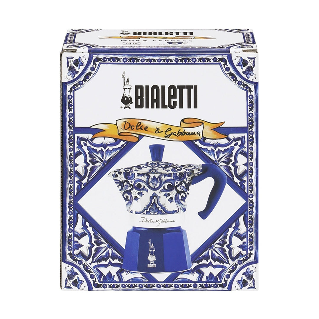 Bialetti Dolce&amp;Gabbana Moka Express Espresso Maker Mediterranean blue, 3 Cup