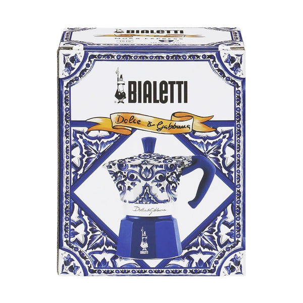 Bialetti Dolce&Gabbana Moka Express Espresso Maker Mediterranean blue, 3 Cup