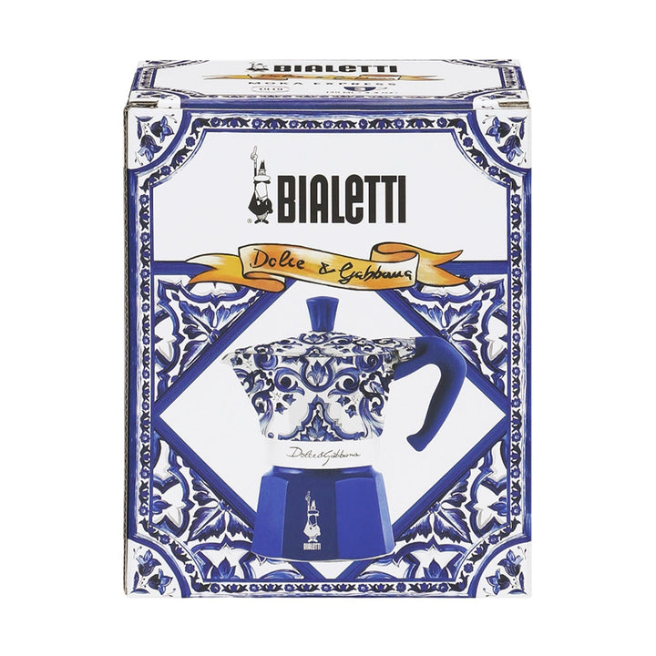 Bialetti Dolce&amp;Gabbana Moka Express Espresso Maker Mediterranean blue, 3 Cup