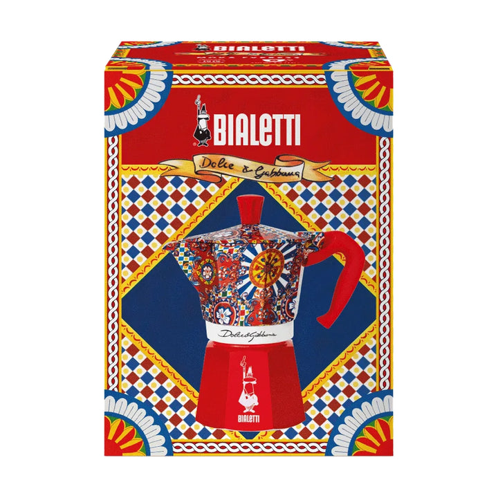 Bialetti Dolce&amp;Gabbana Moka Express Espresso Maker Sicilian Red, 6 Cup