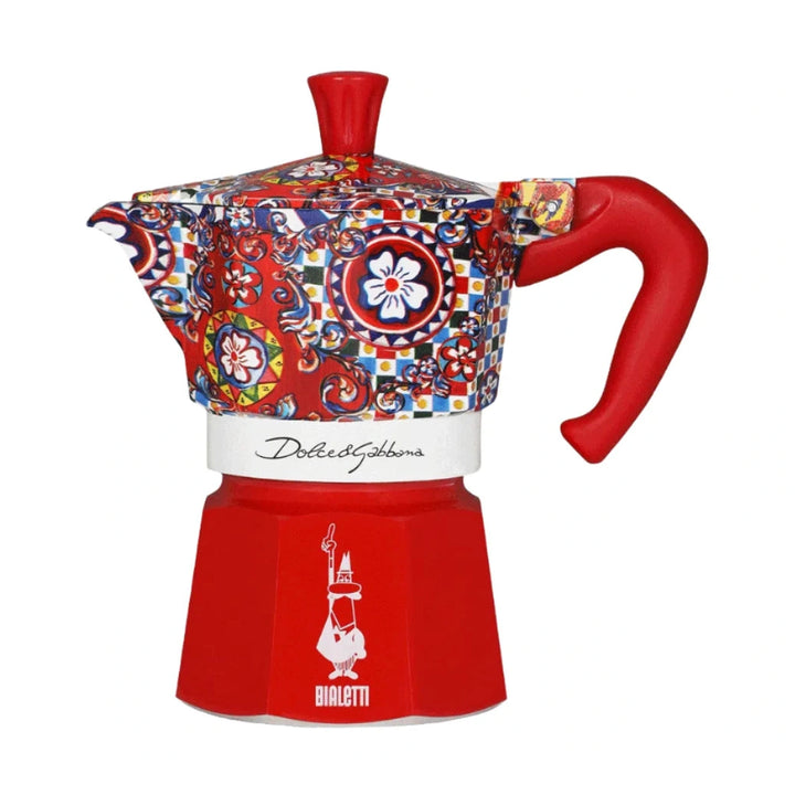 Bialetti Dolce&amp;Gabbana Moka Express Espresso Maker Sicilian Red, 3 Cup