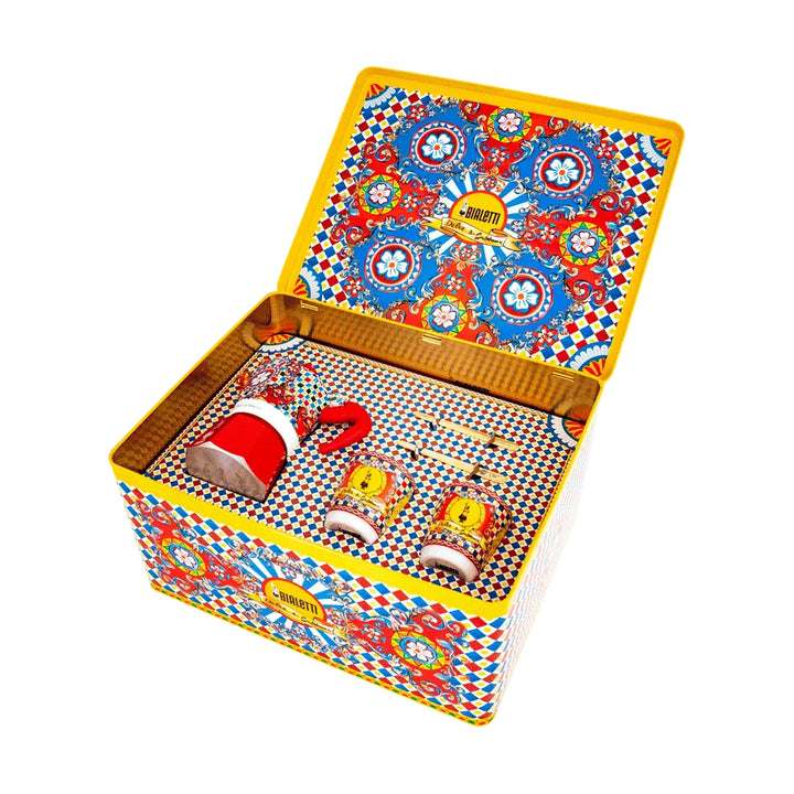 Bialetti Dolce&amp;Gabbana Sicilian Cart Moka Express, Cups &amp; Stirrer Gift Set