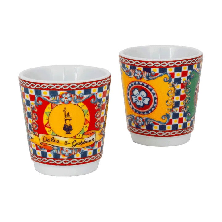Bialetti Dolce&amp;Gabbana Sicilian Cart Moka Express, Cups &amp; Stirrer Gift Set