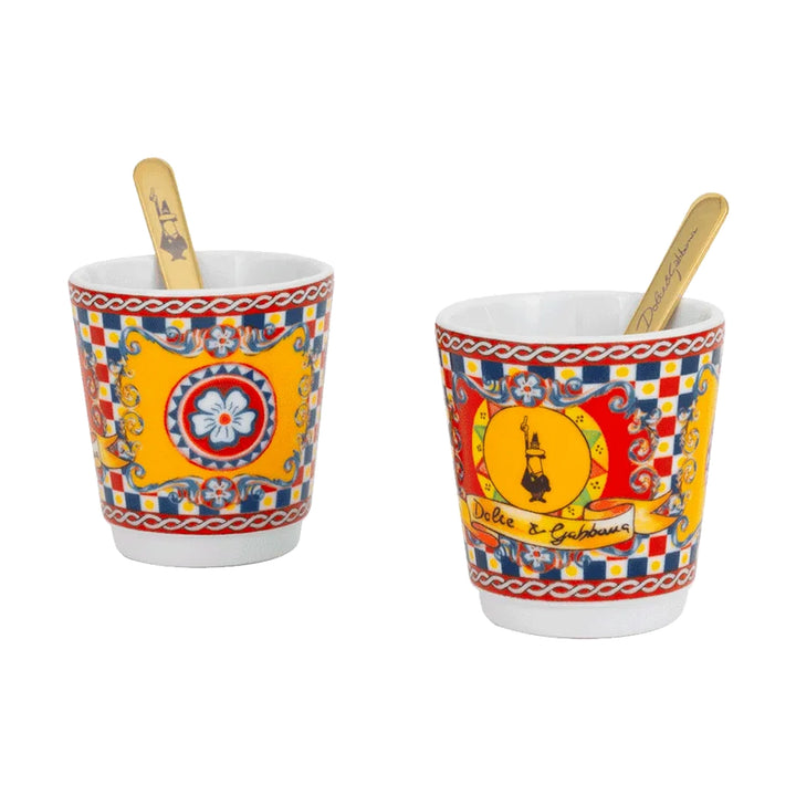 Bialetti Dolce&amp;Gabbana Sicilian Cart Moka Express, Cups &amp; Stirrer Gift Set