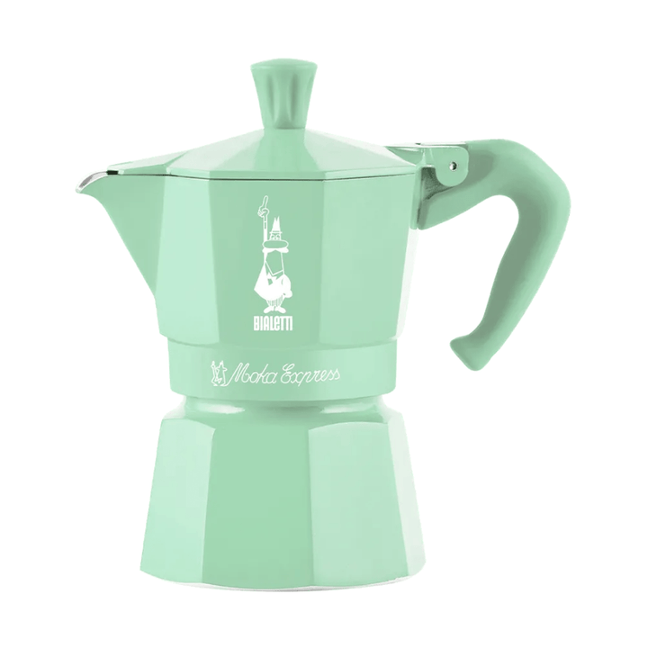 Bialetti Fruit Collection Moka Express 3-Cup Stovetop Espresso Maker, Mint