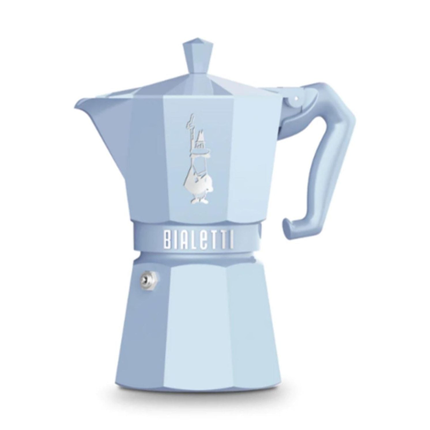 Bialetti Moka Exclusive 6 Cup Stovetop Espresso Maker, Light Blue