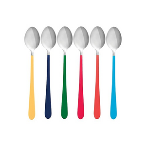 Bialetti Long Spoons with a Pop of Colour, Set of 6