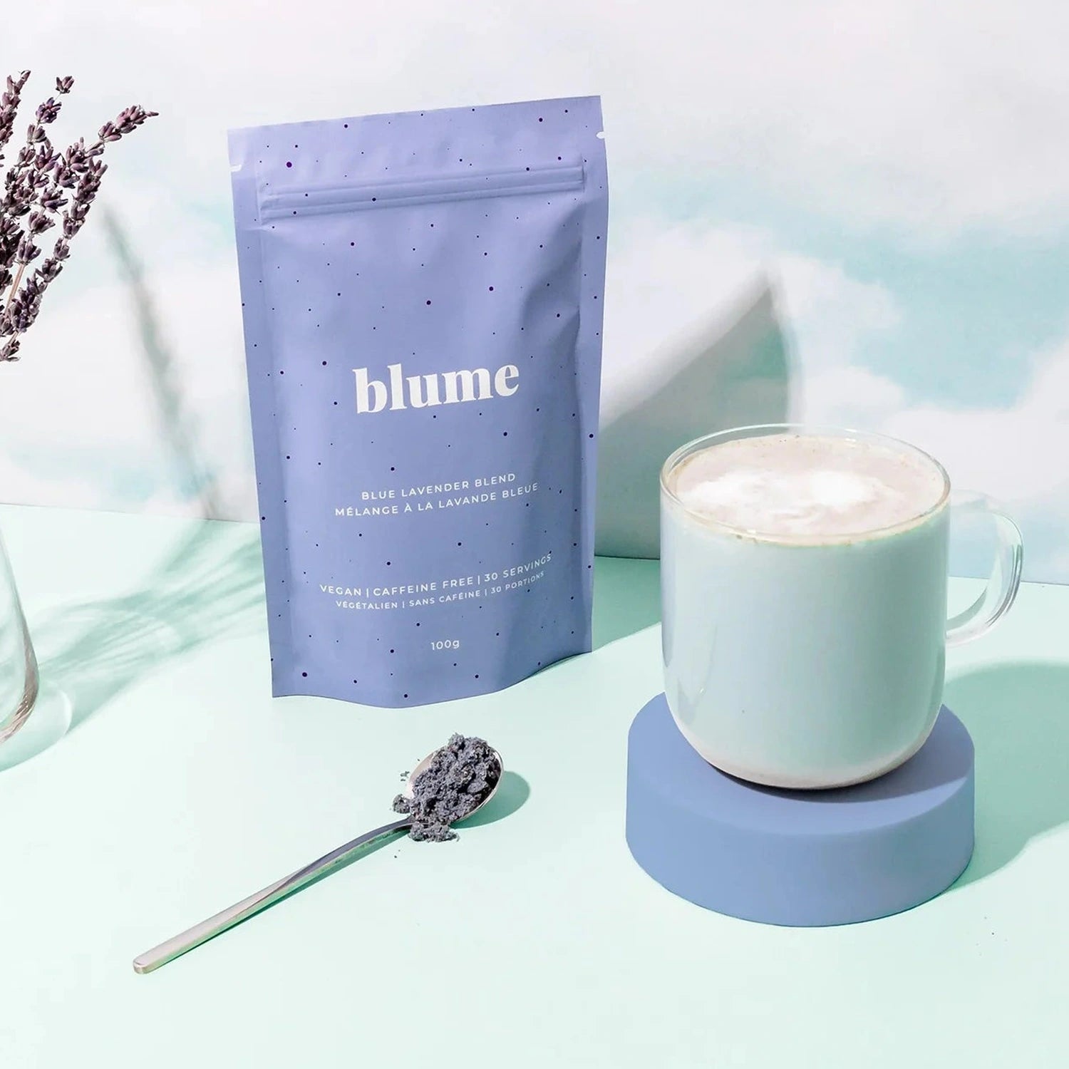 Blume Blue Lavender Blend Superfood Latte Mix, 100g