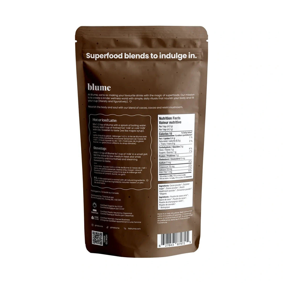 Blume Reishi Hot Cacao Superfood Latte Mix, 125g