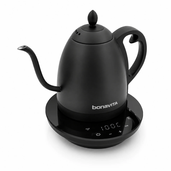 Bonavita Cosmopolitan 1L Gooseneck Precision Temperature Control Kettle, Black
