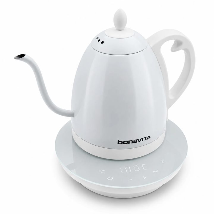 Bonavita Cosmopolitan 1L Gooseneck Precision Temperature Control Kettle, White