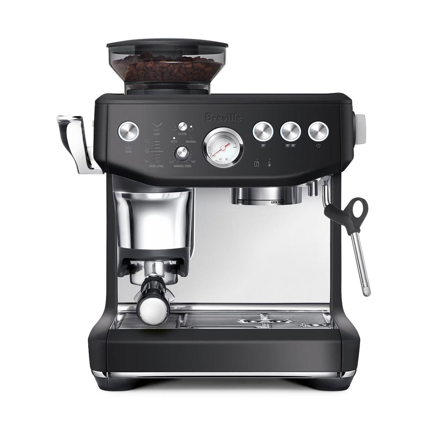 Breville Barista Express Impress Espresso Machine, Black Truffle #BES876BTR