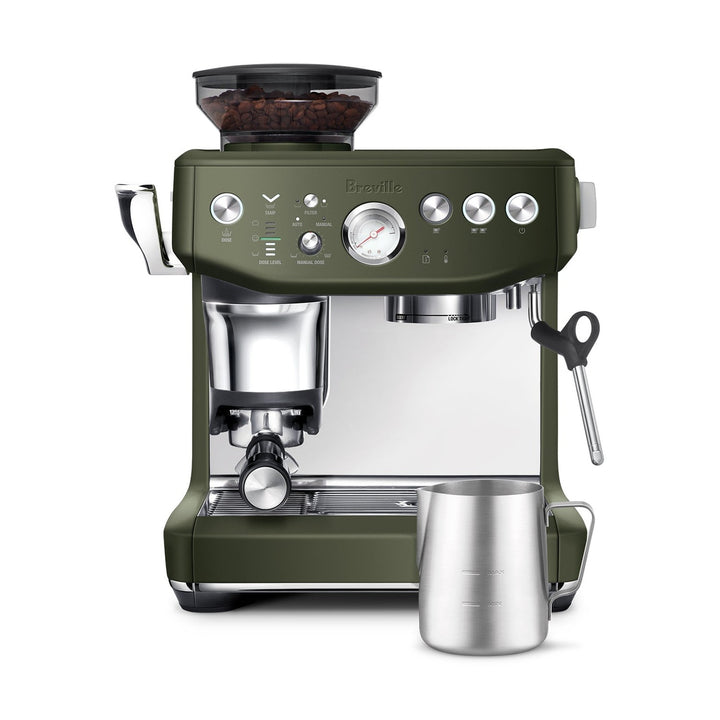 Breville Barista Express Impress Espresso Machine, Olive Tapenade 