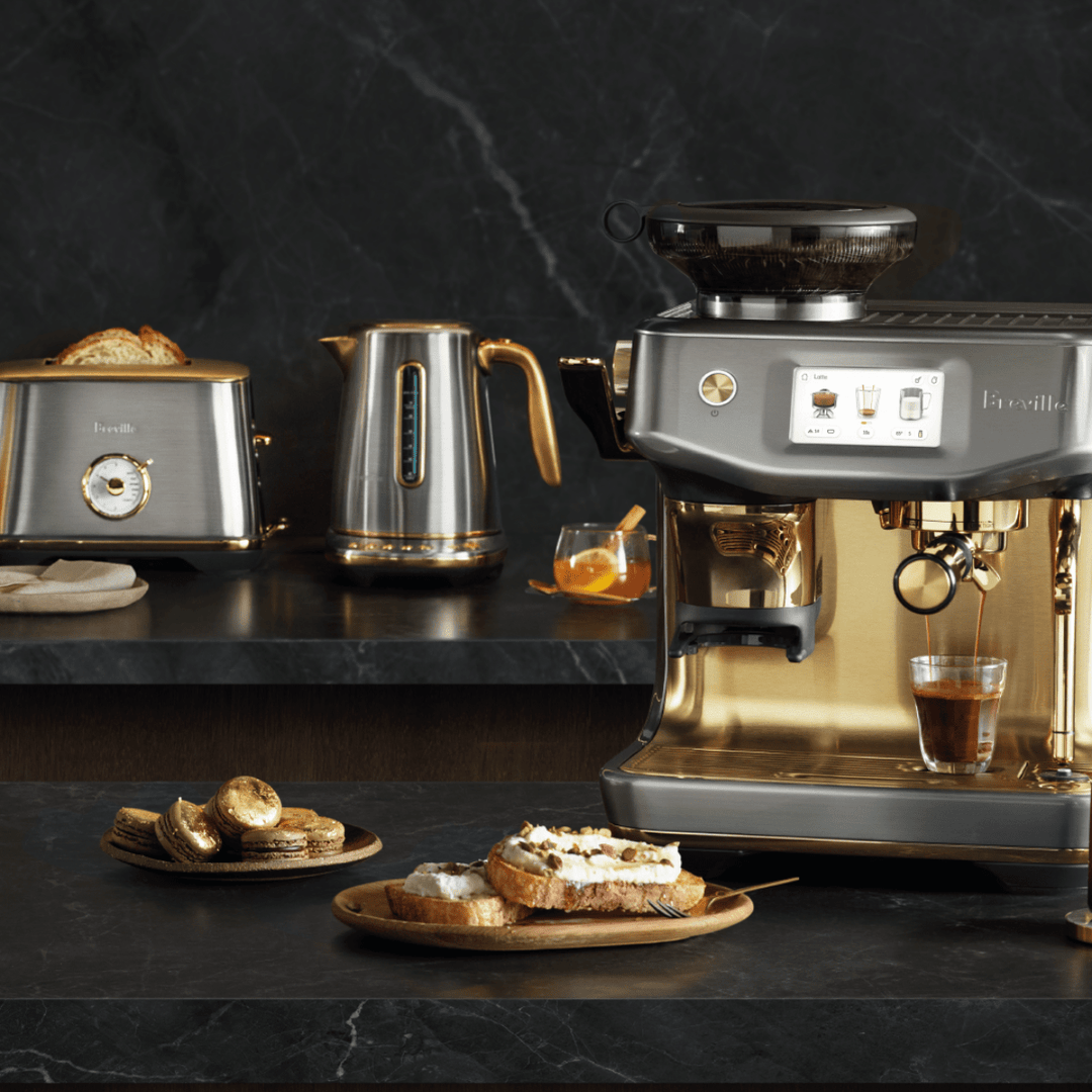 Breville Barista Touch Impress Automatic Espresso Machine, Brushes Steel Brass 