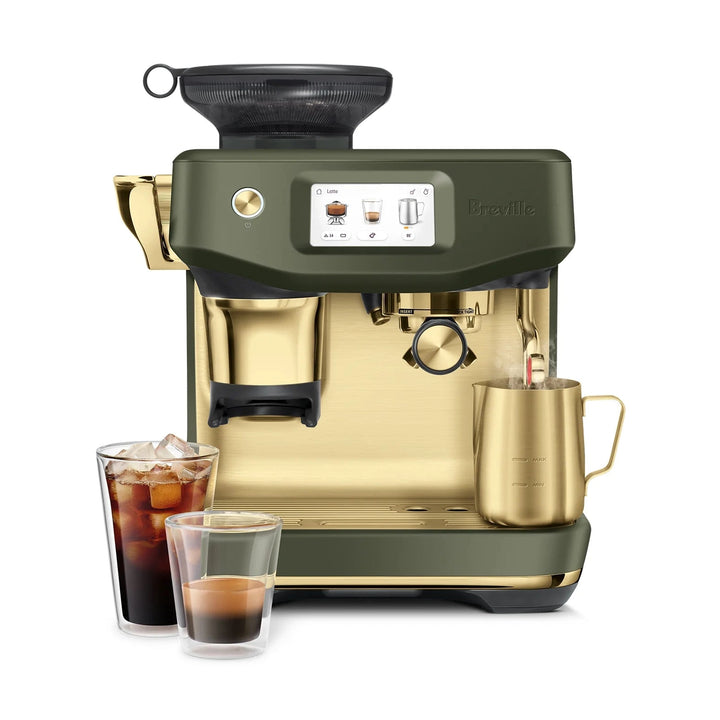 Breville Barista Touch Impress Automatic Espresso Machine, Olive Tapenade Brass 