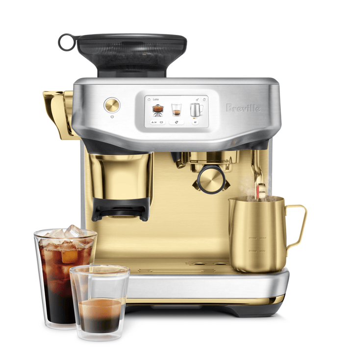 Breville Barista Touch Impress Automatic Espresso Machine, Brushes Steel Brass 