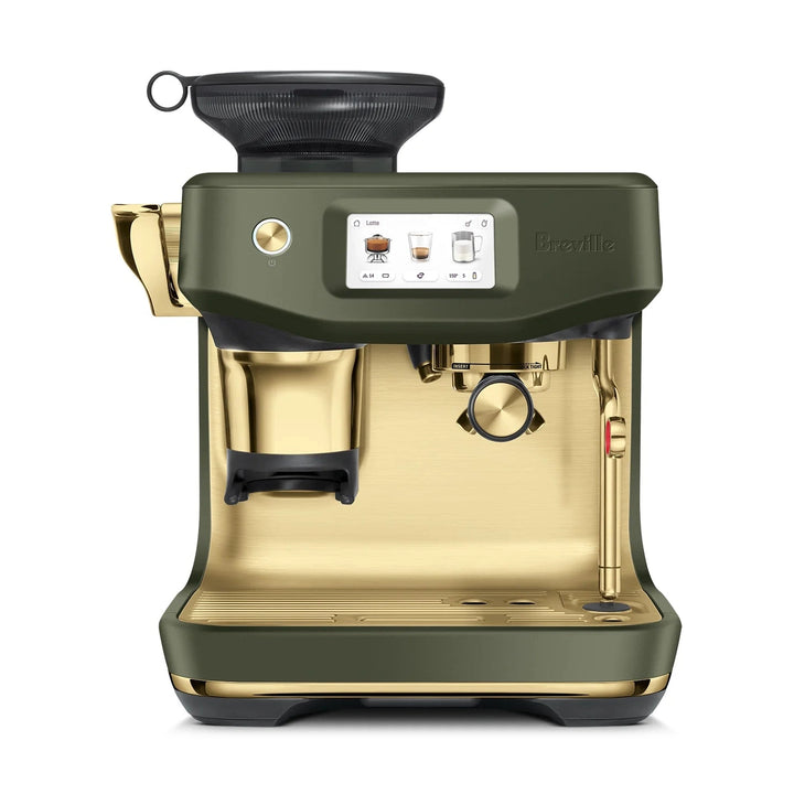 Breville Barista Touch Impress Automatic Espresso Machine, Olive Tapenade Brass 