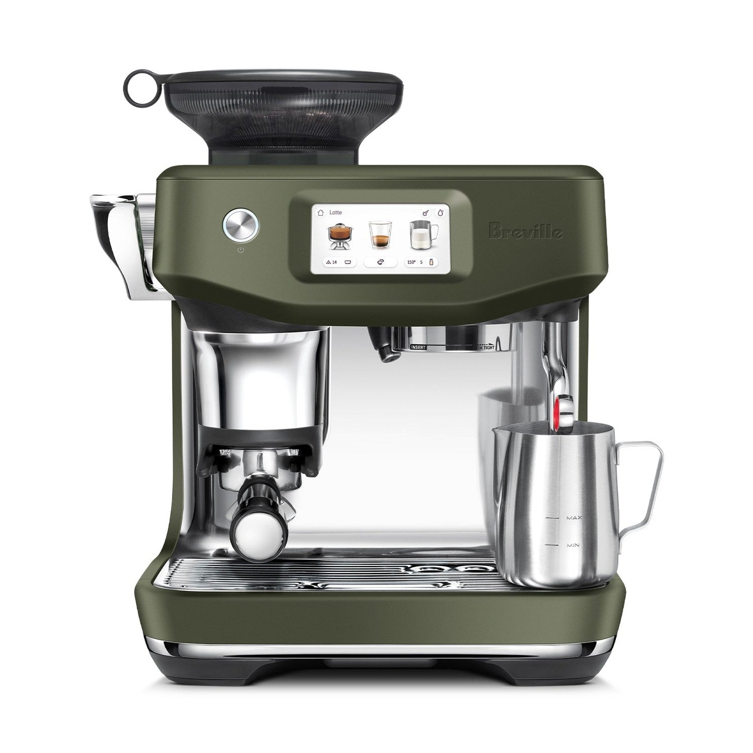 Breville Barista Touch Impress Automatic Espresso Machine, Olive Tapenade #BES881OLT1BNA1