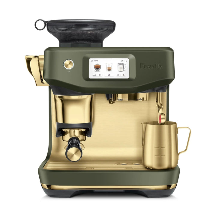 Breville Barista Touch Impress Automatic Espresso Machine, Olive Tapenade Brass 