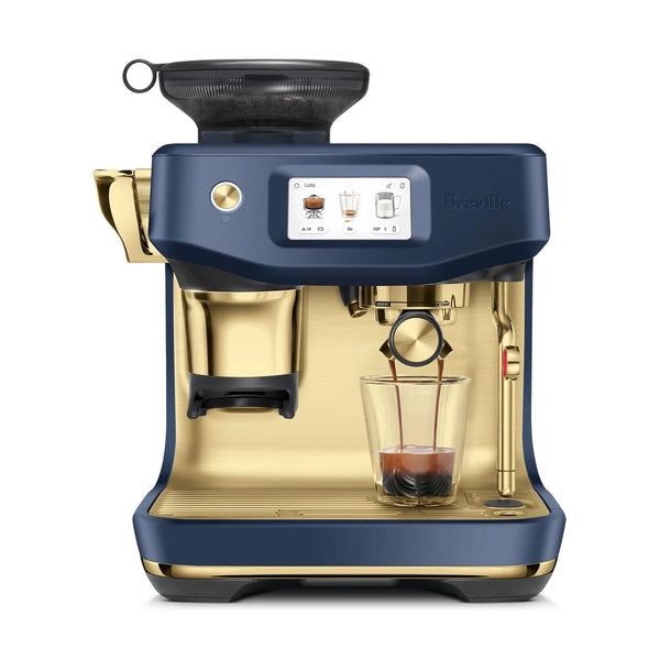 Breville Barista Touch Impress Automatic Espresso Machine, Damson Blue Brass #BES881DBB