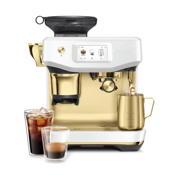 Breville Barista Touch Impress Automatic Espresso Machine, Sea Salt Brass #BES881SSB
