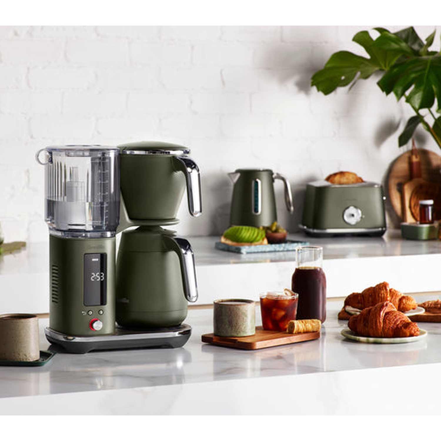 Breville Luxe Precision Brewer Olive Tapanade, Thermal Carafe, #BDC465OLT1BNA1