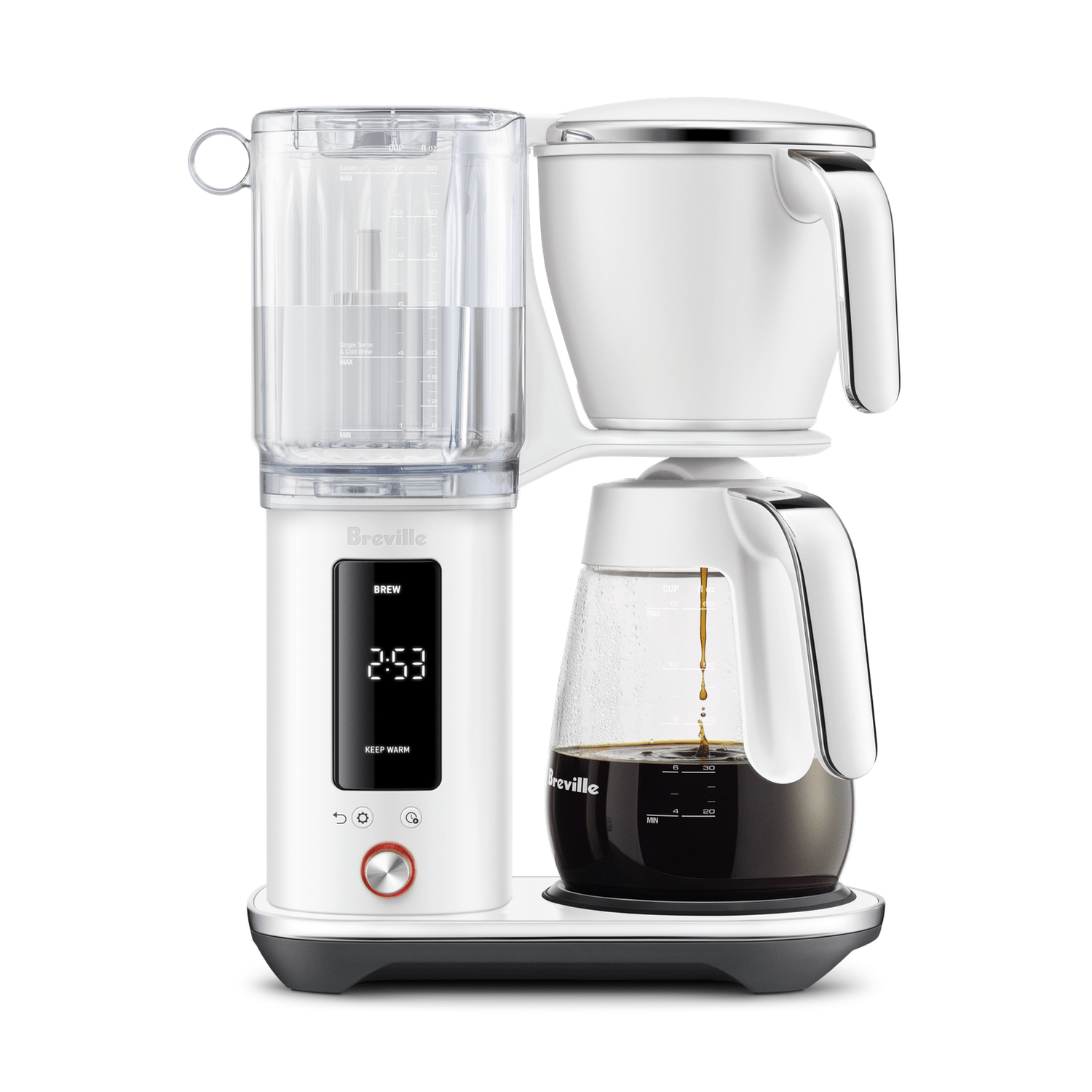 Breville Luxe Precision Brewer Sea Salt, Glass Carafe, BDC415SST1BNA1