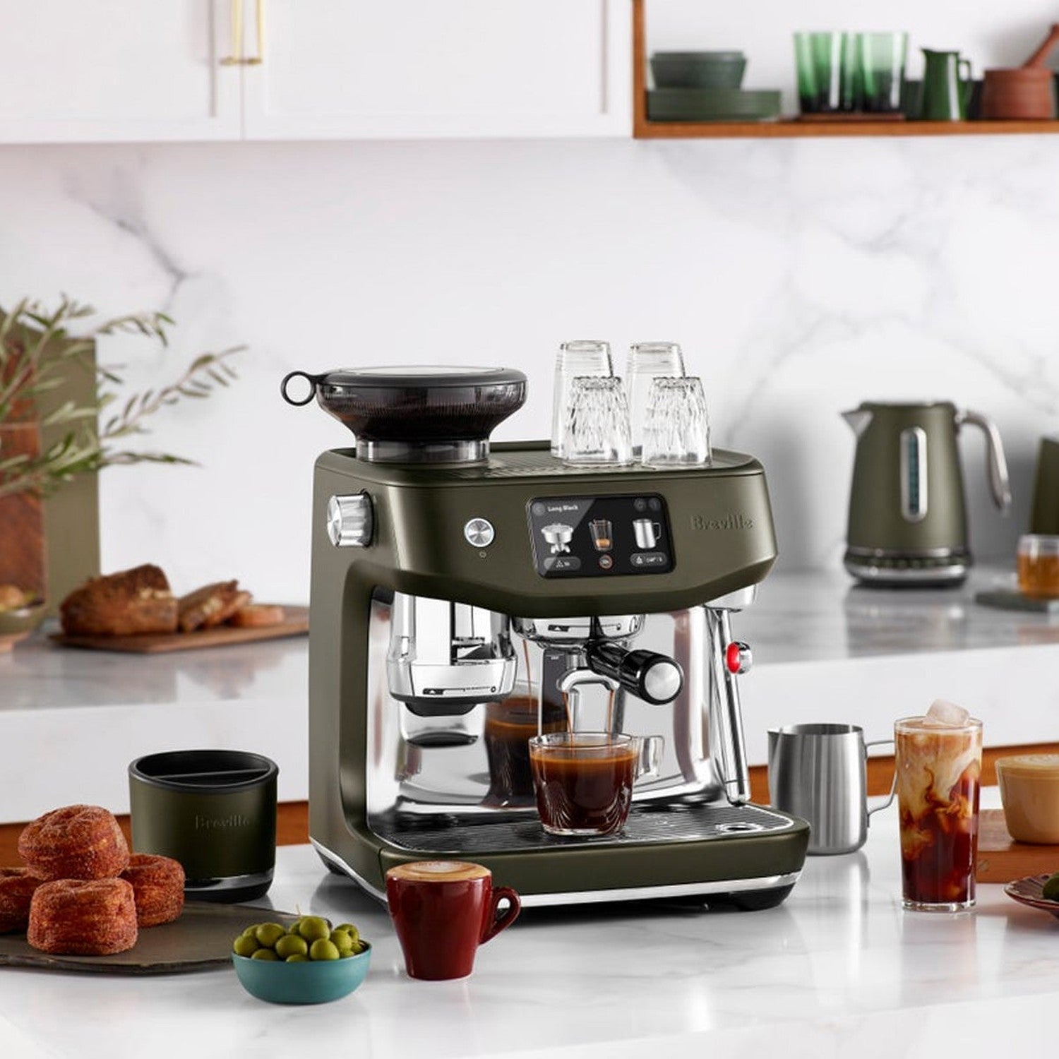 Breville Oracle Jet Espresso Machine, Olive Tapenade #BES985OLT