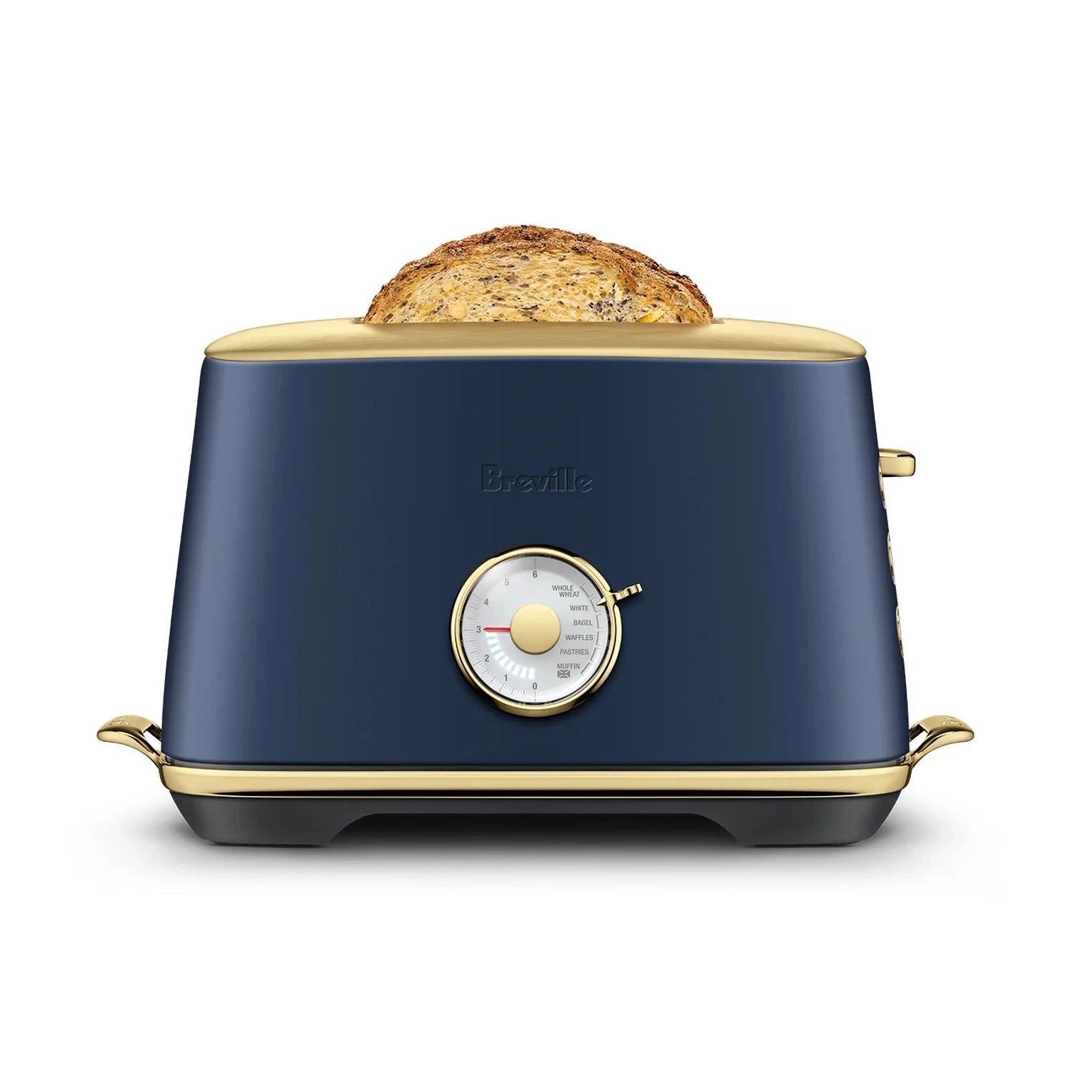 Breville The Toast Select Luxe Toaster, Damson Blue Brass #BTA735DBB