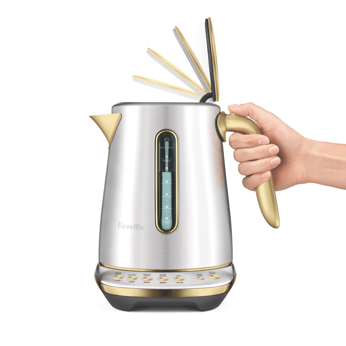 Breville the Smart Kettle Luxe, Brushed Steel Brass #BKE845BSB