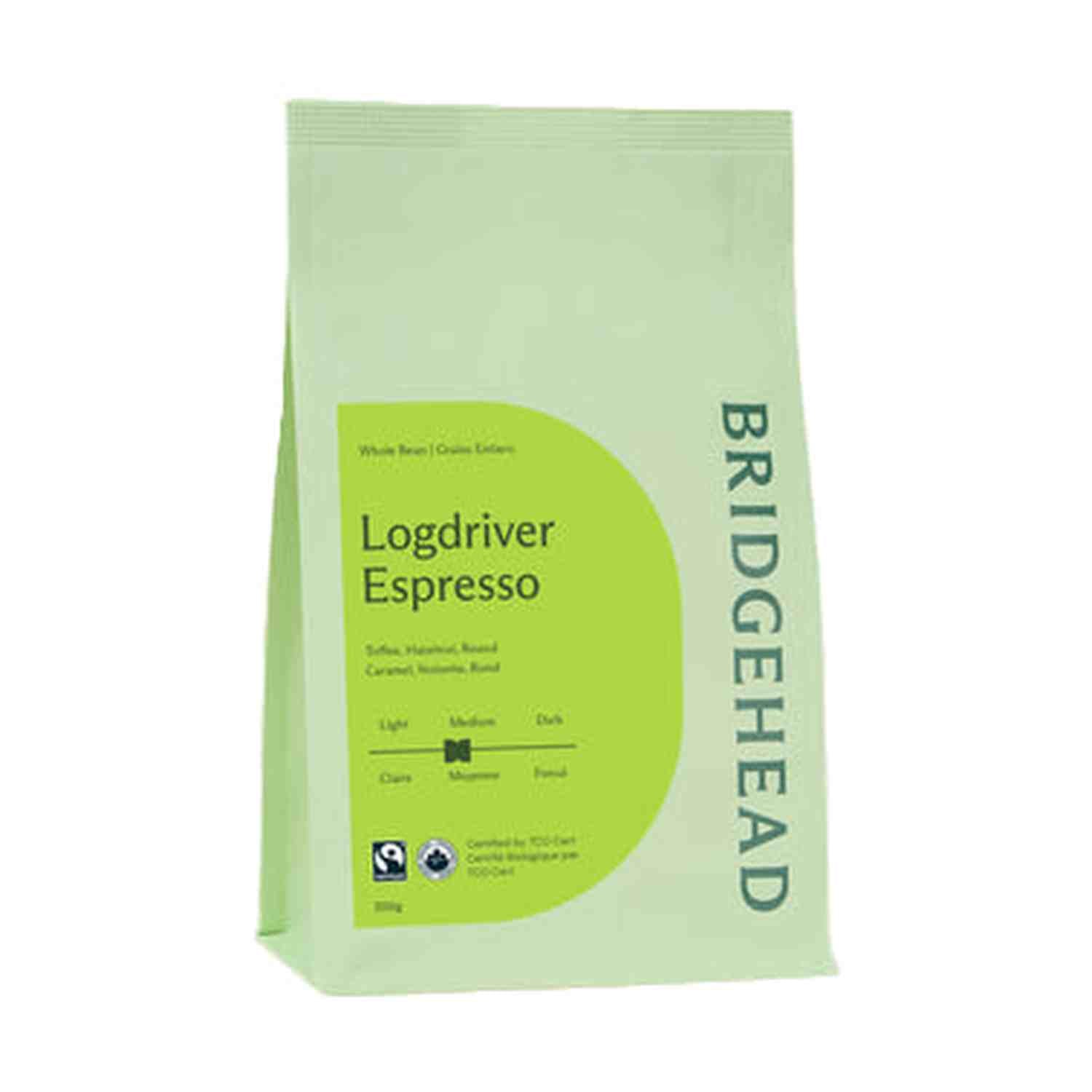Bridgehead Coffee Logdriver Whole Bean Espresso, 300 g