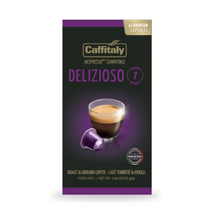 Caffitaly Delizioso Aluminum Nespresso Compatible Capsules, 10 Pack