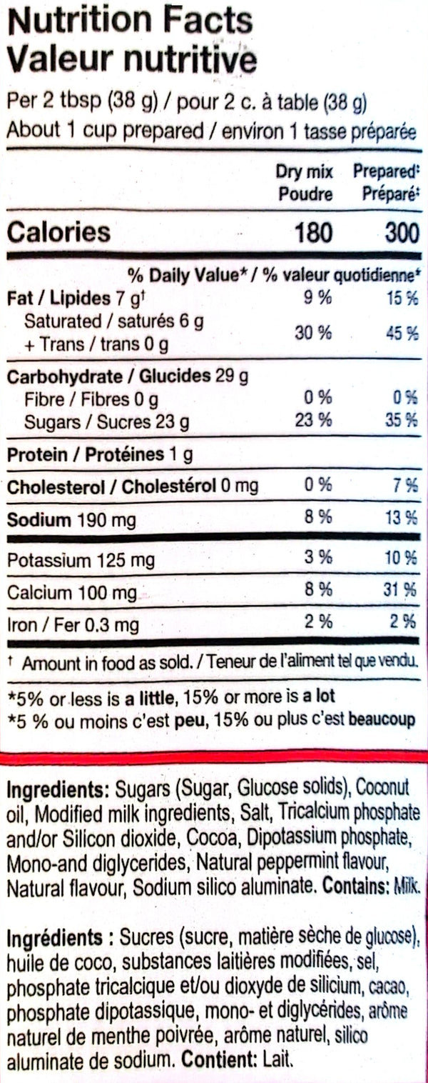 Second Cup Candy Cane White Hot Chocolate Mix, 400g