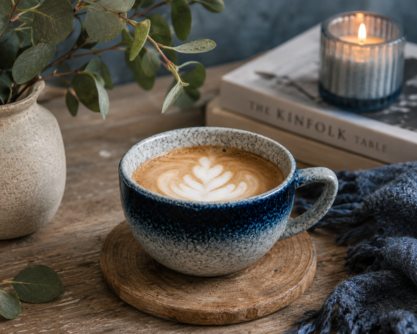 I.XXI Marbled Coffee Cup 320ml, Blue