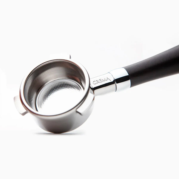 Crema 58mm Bottomless Portafilter, Medium Dark Sandalwood