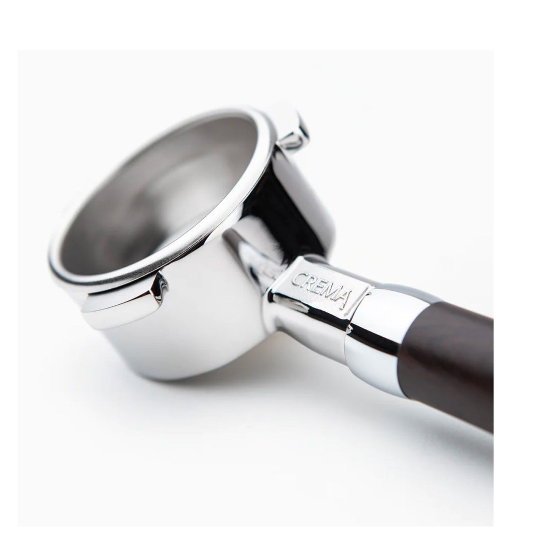 Crema 58mm Bottomless Portafilter, Medium Dark Sandalwood