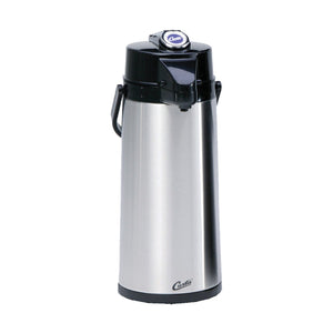 Curtis Stainless Steel Exterior & Lined Airpot with Lever Handle, 2.2 L #TLXA2201S000 Special Order