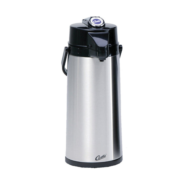 Curtis Stainless Steel Exterior & Lined Airpot with Lever Handle, 2.2 L #TLXA2201S000 Special Order