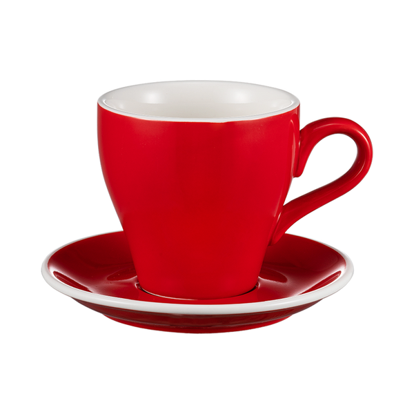 I.XXI Tulip Coffee Cup with Saucer 280ml, Red