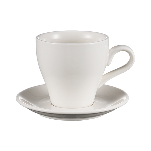 I.XXI Tulip Coffee Cup with Saucer 280ml, White