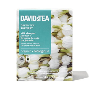 DavidsTea Silk Dragon Jasmine Filterbag Tea, 12 Pack