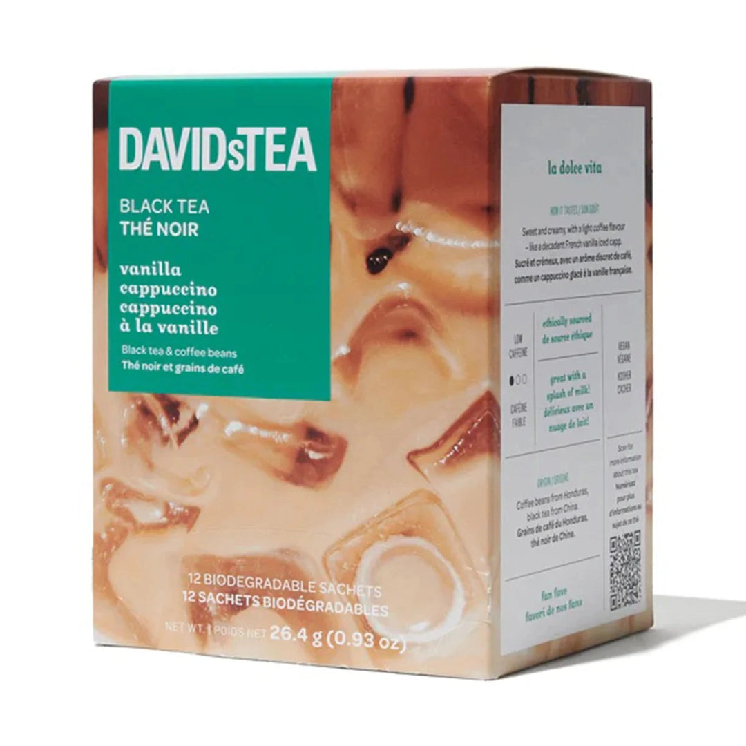 DavidsTea Vanilla Cappuccino Filterbag Tea, 12 Pack
