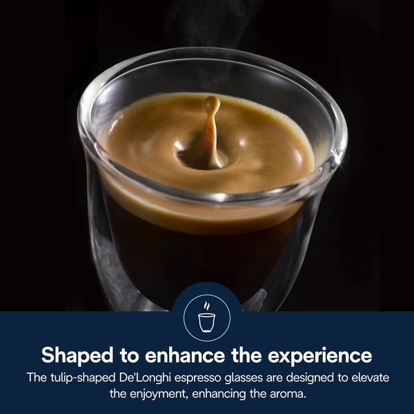DeLonghi Bicchieri Glass Espresso Cups, Set of 2
