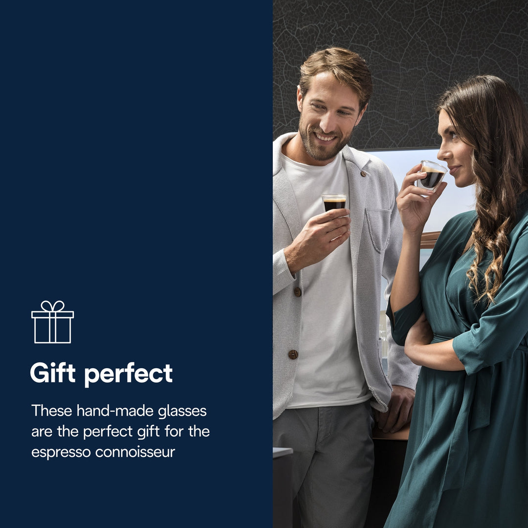 DeLonghi Bicchieri Glass Espresso Cups, Set of 2