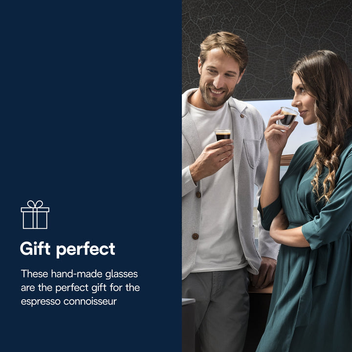 DeLonghi Bicchieri Glass Espresso Cups, Set of 2