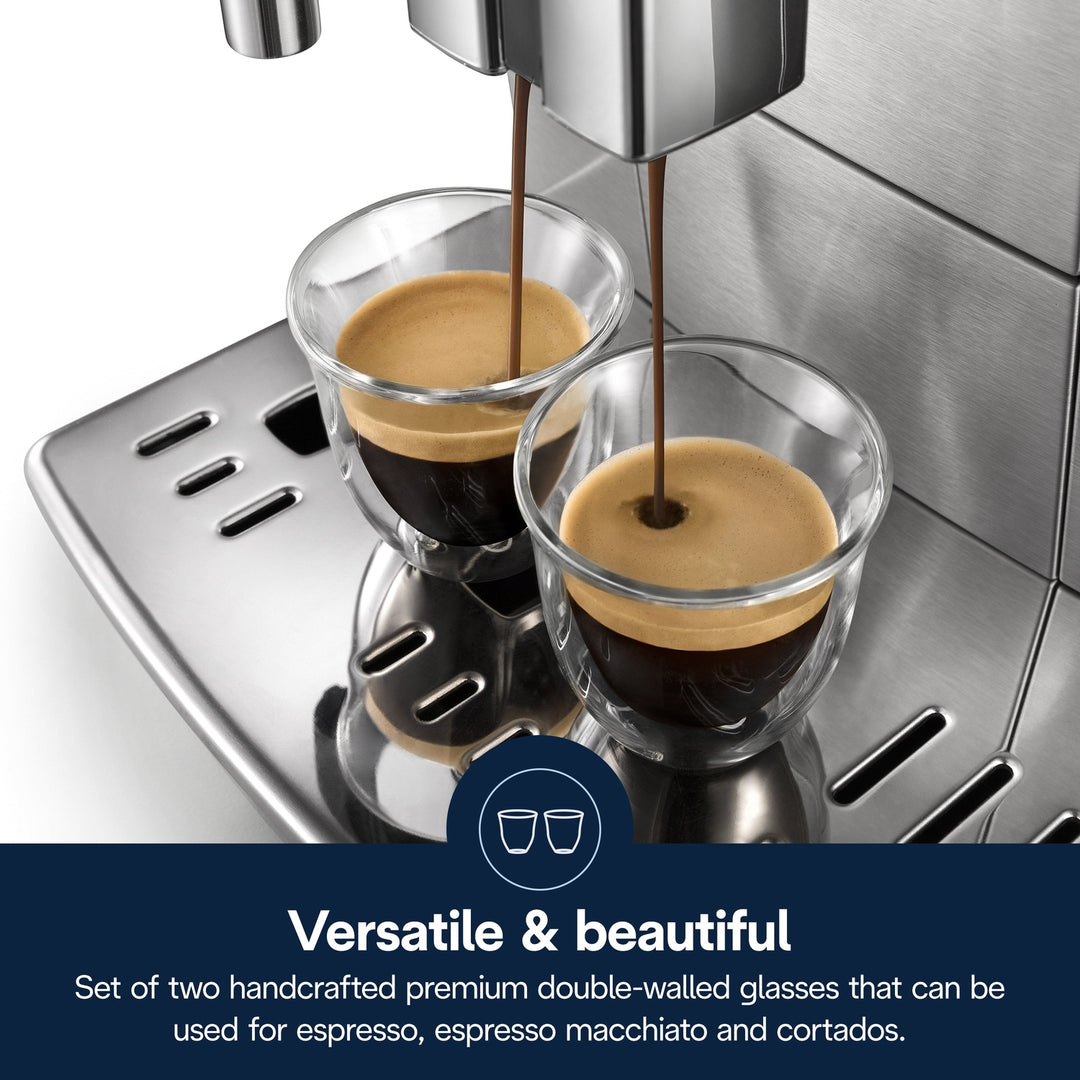 DeLonghi Bicchieri Glass Espresso Cups, Set of 2
