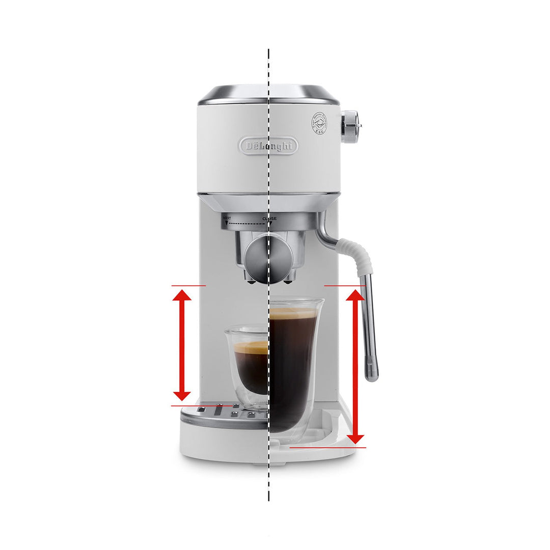 DeLonghi Dedica Duo Espresso Machine with Cold Brew, White 