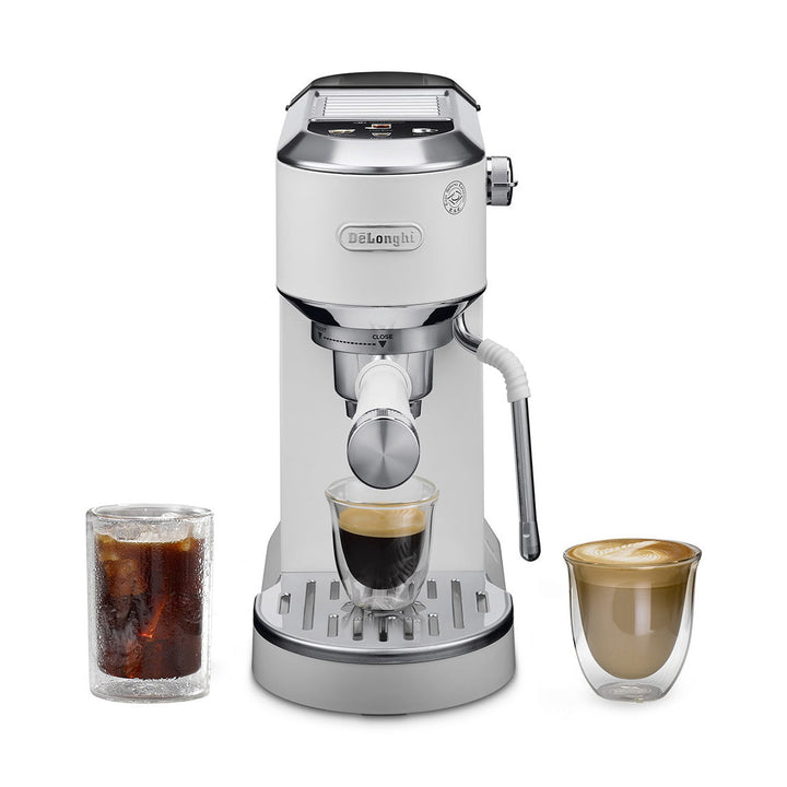 DeLonghi Dedica Duo Espresso Machine with Cold Brew, White 