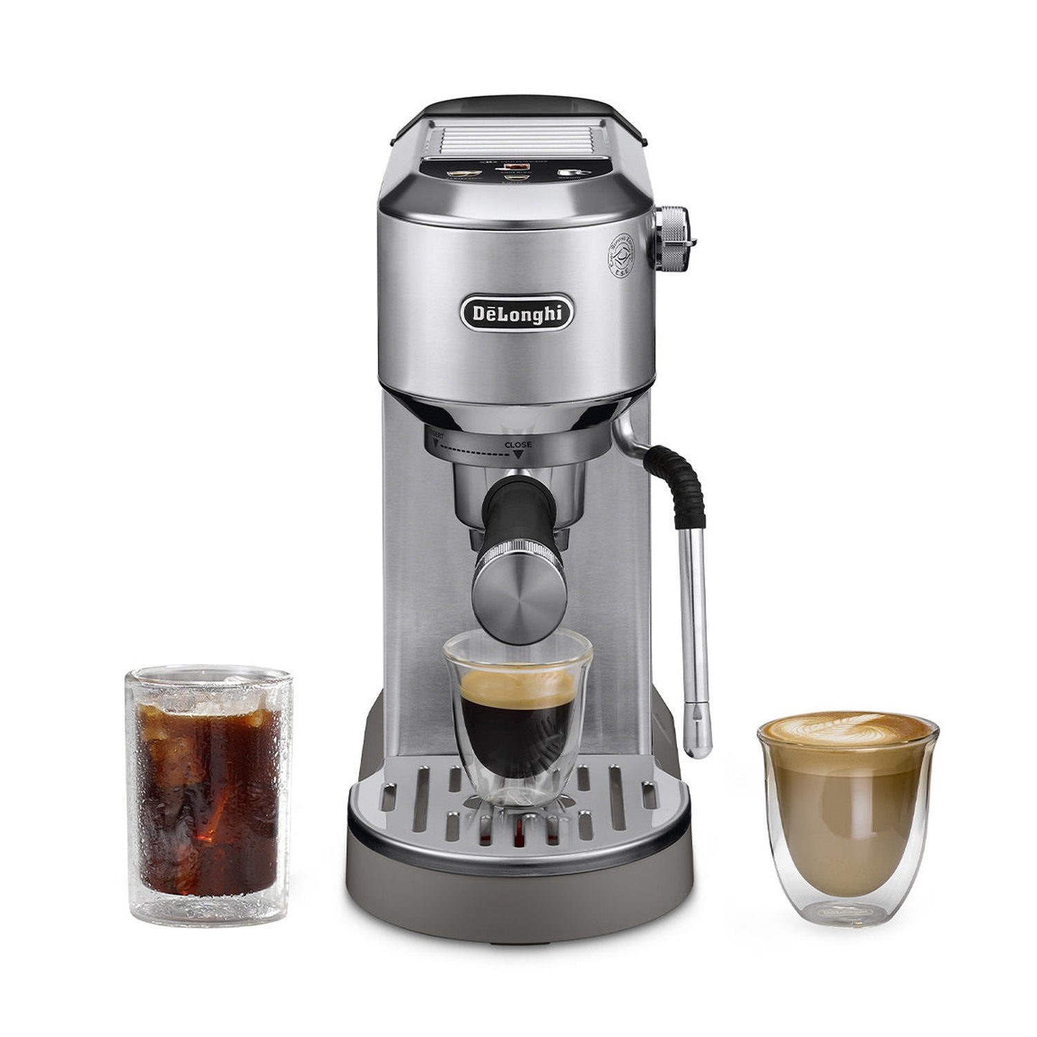 DeLonghi Dedica Duo Espresso Machine with Cold Brew, Stainless Steel #EC890M