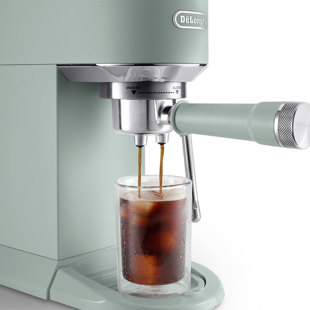 DeLonghi Dedica Duo Espresso Machine with Cold Brew, Pistachio 